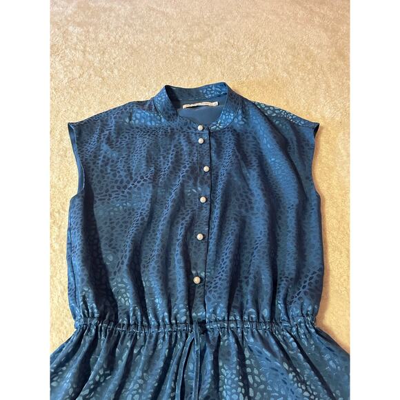 Rebecca Minkoff Blue Tiered Mini Dress Size Small - Picture 4 of 9